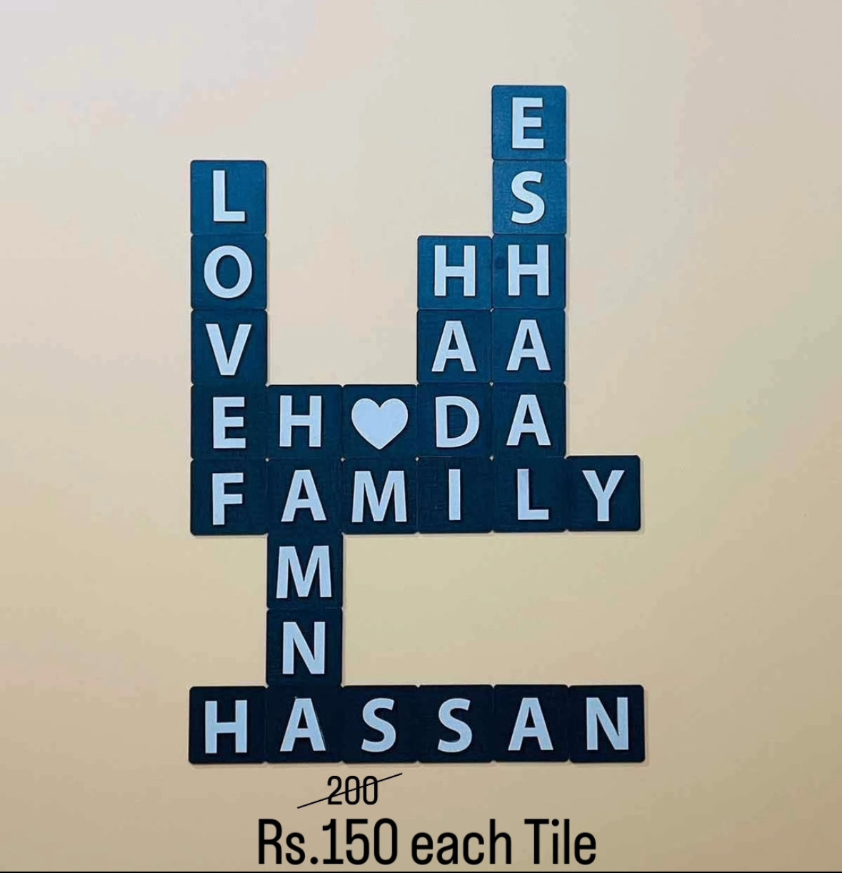 Crossword Alphabet Letter Wall Tile Rs.150